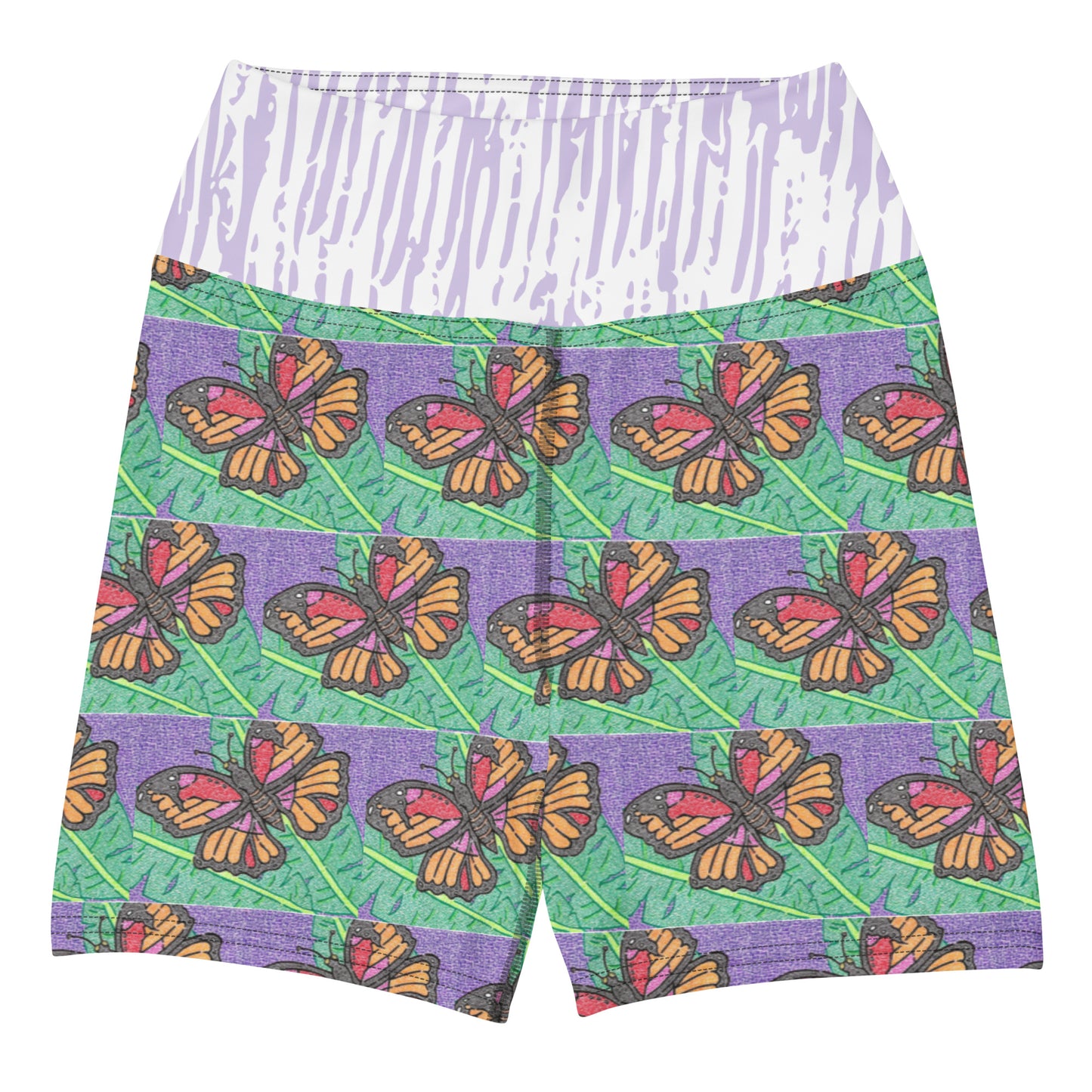 Butterfly Maze Yoga Shorts