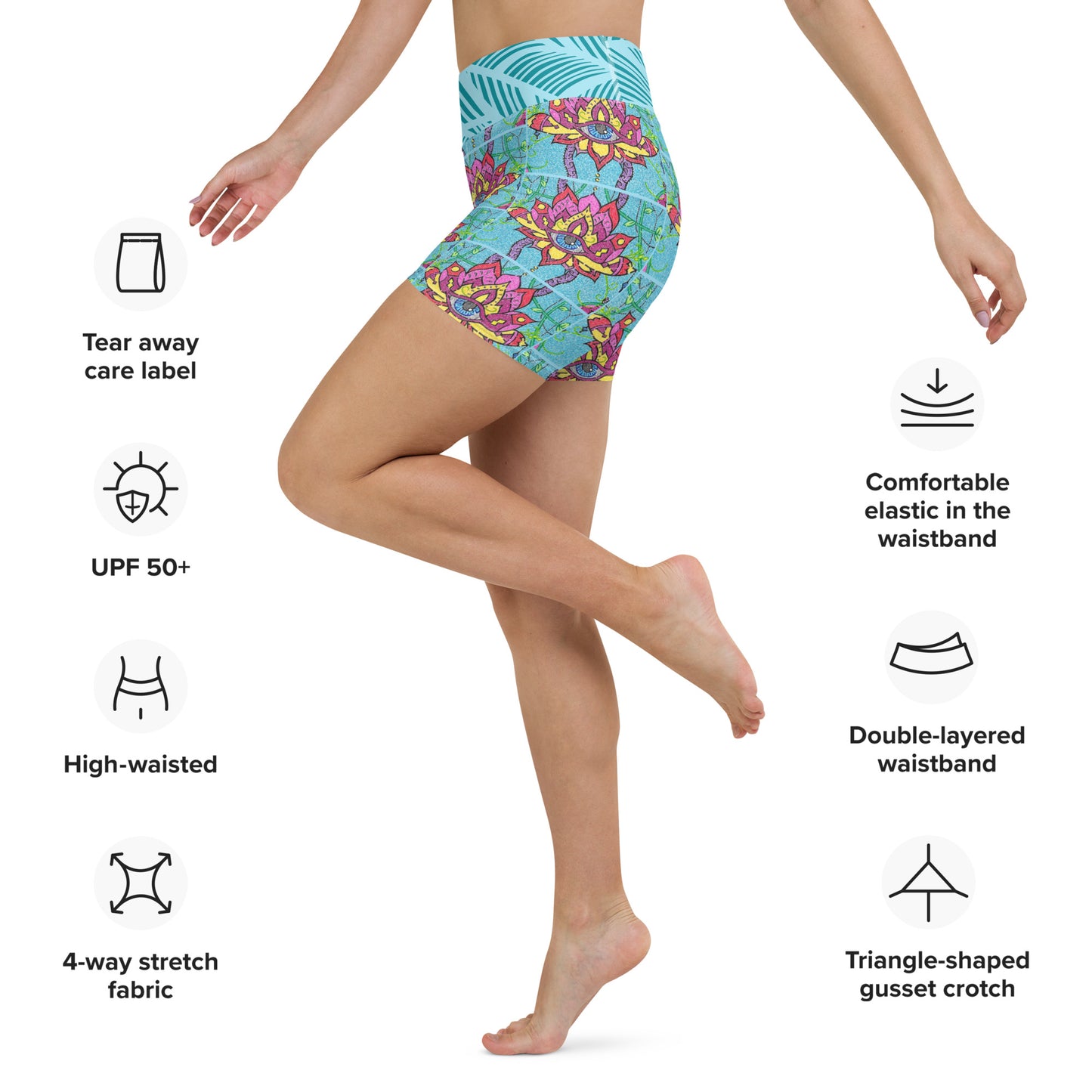 Mandala Maze Yoga Shorts