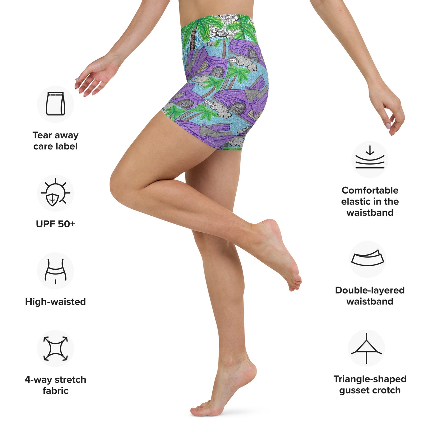 Lamborghini Maze Yoga Shorts