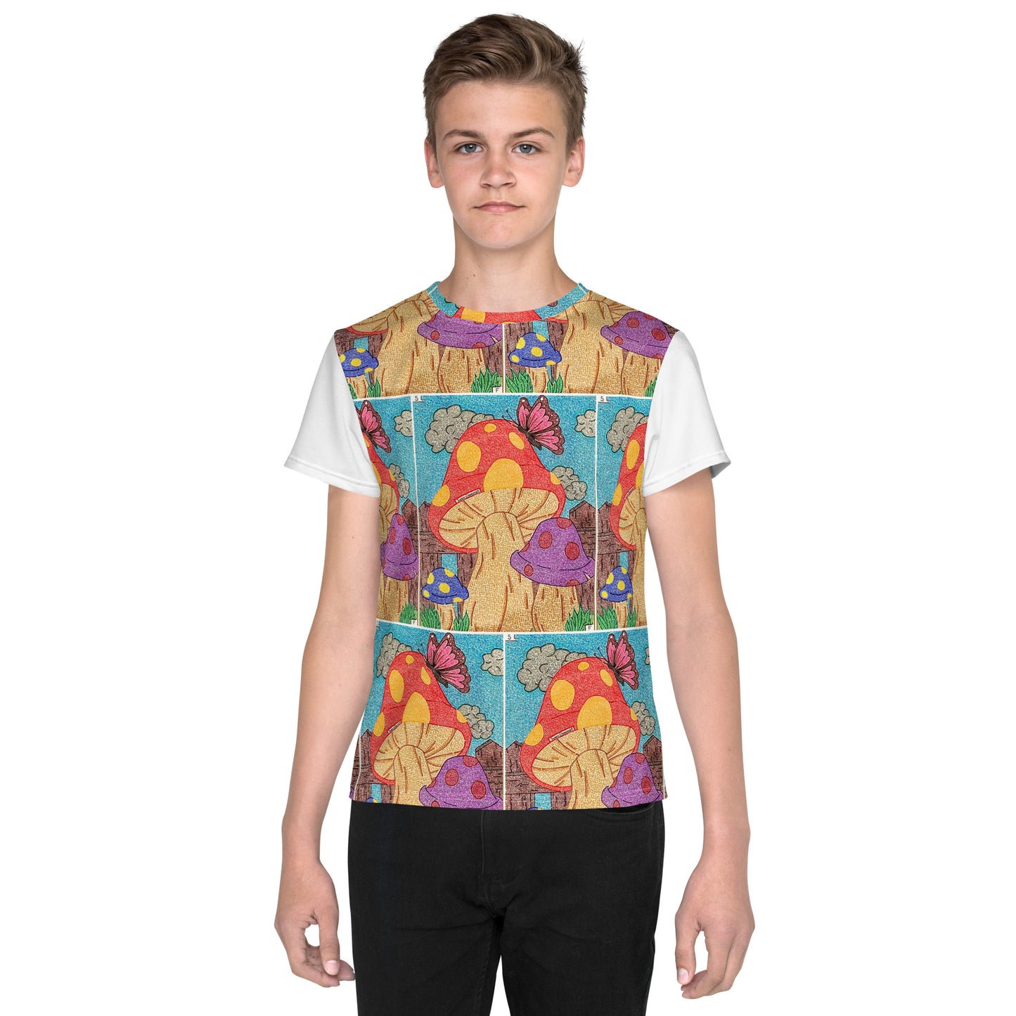 Mushrooms Maze Youth Unisex T-shirt