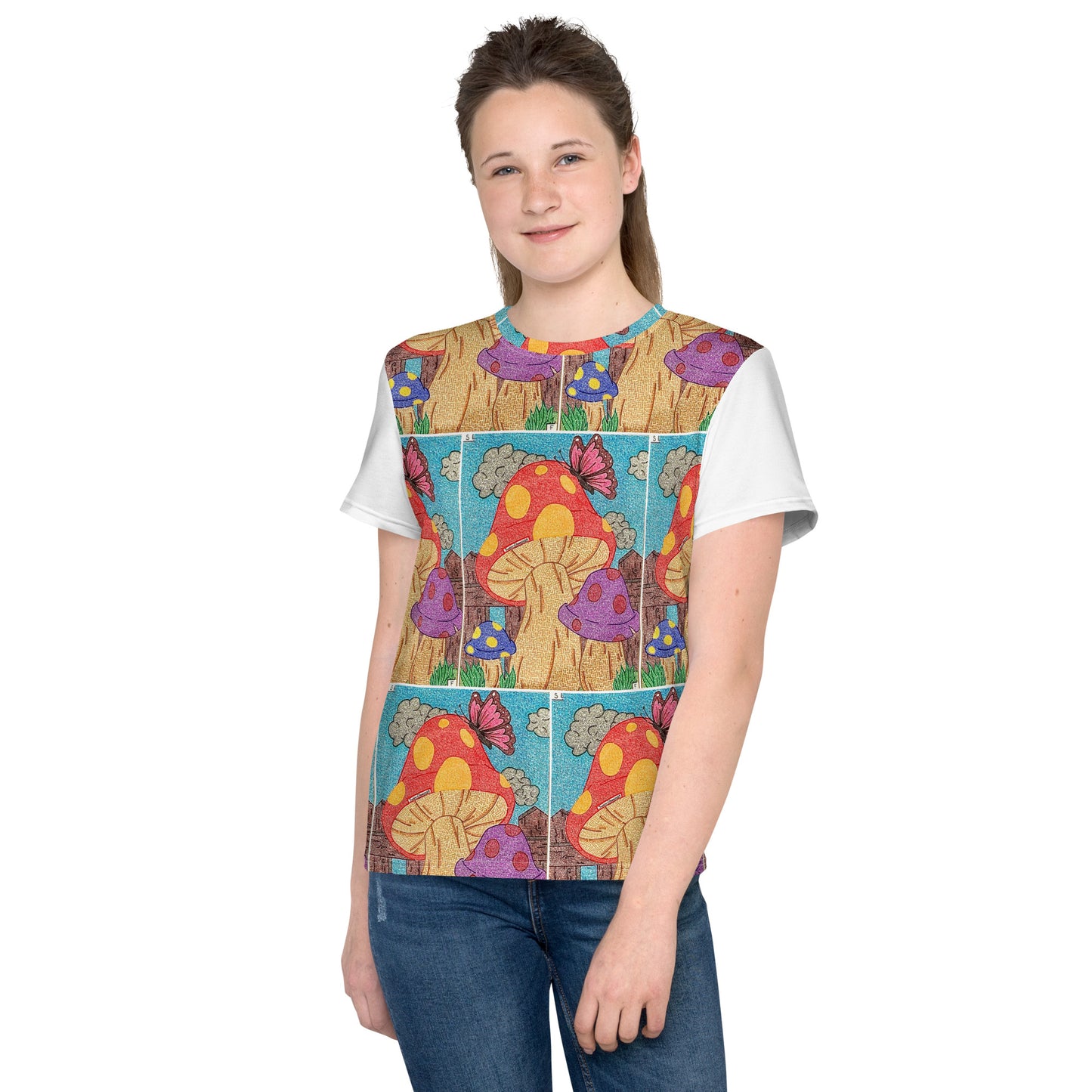 Mushrooms Maze Youth Unisex T-shirt