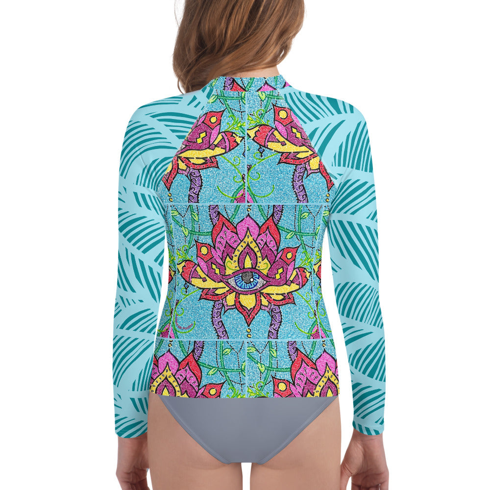 Mandala Maze Youth Rash Guard