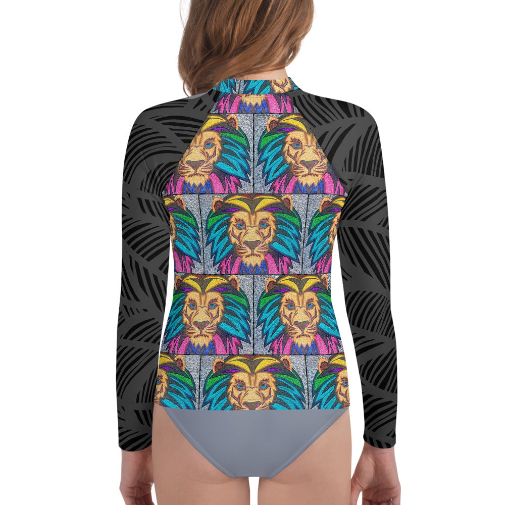 Lion Maze Youth Rash Guard