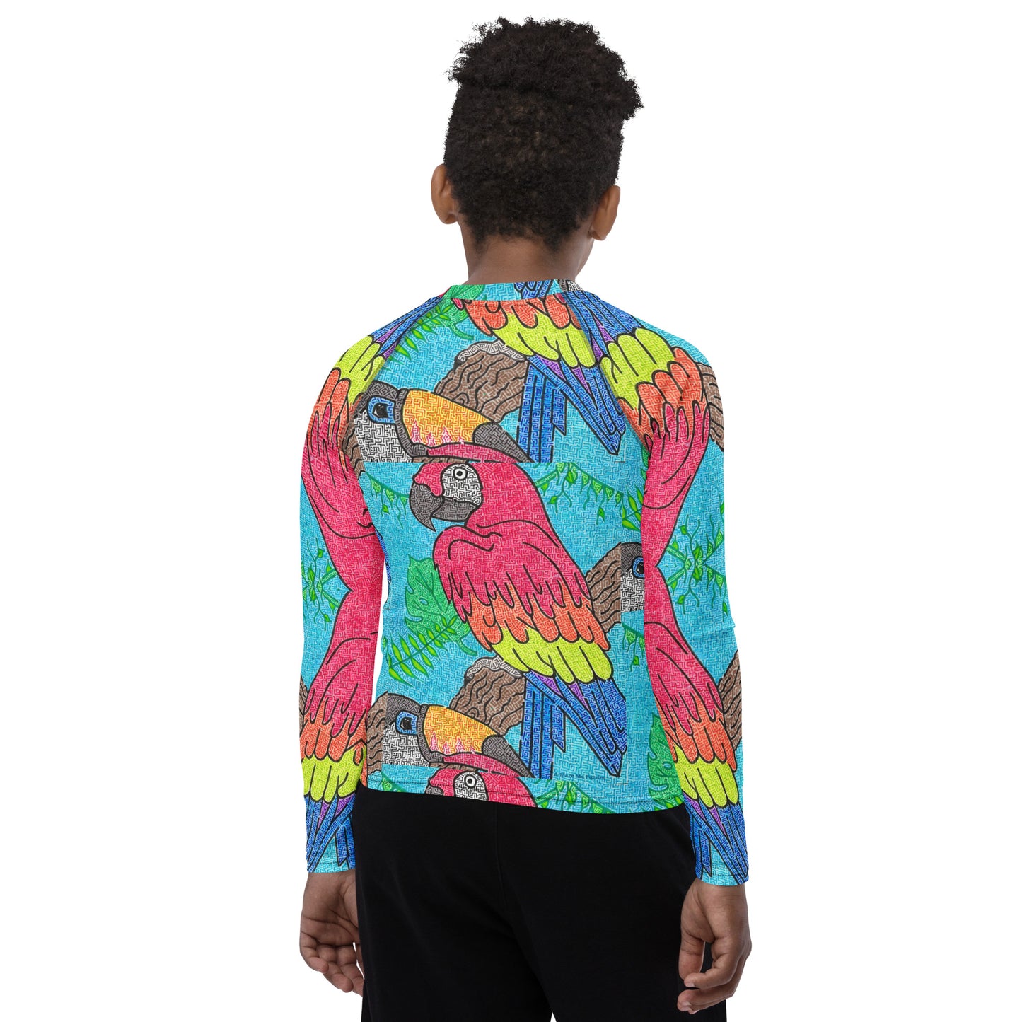 Parrot Maze Youth Rash Guard