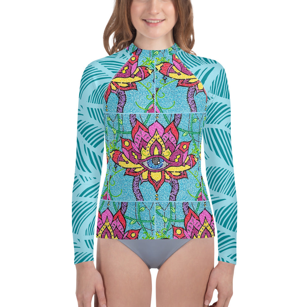 Mandala Maze Youth Rash Guard