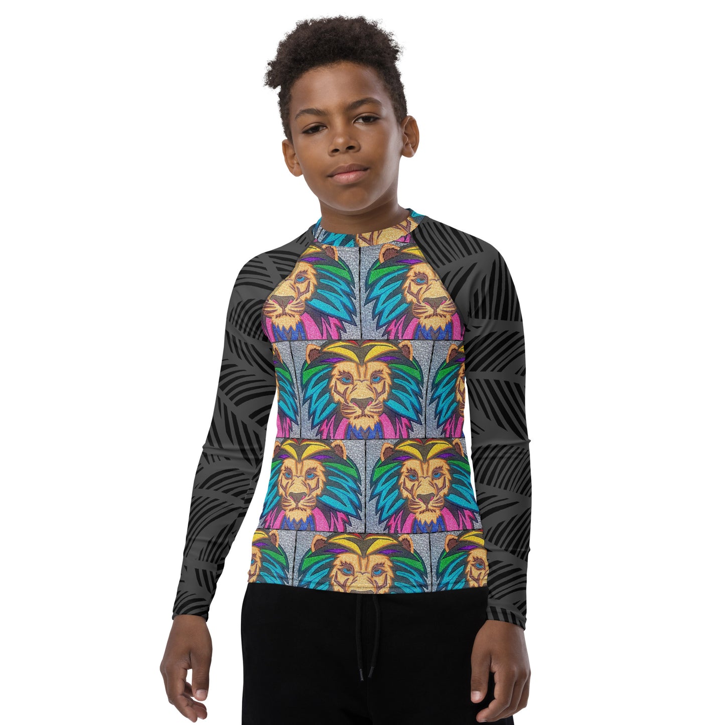 Lion Maze Youth Rash Guard