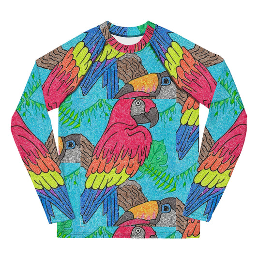 Parrot Maze Youth Rash Guard