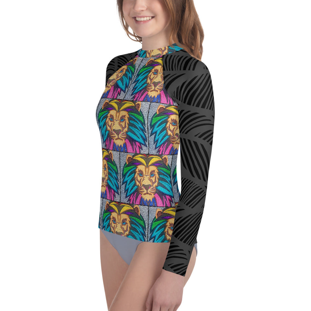 Lion Maze Youth Rash Guard