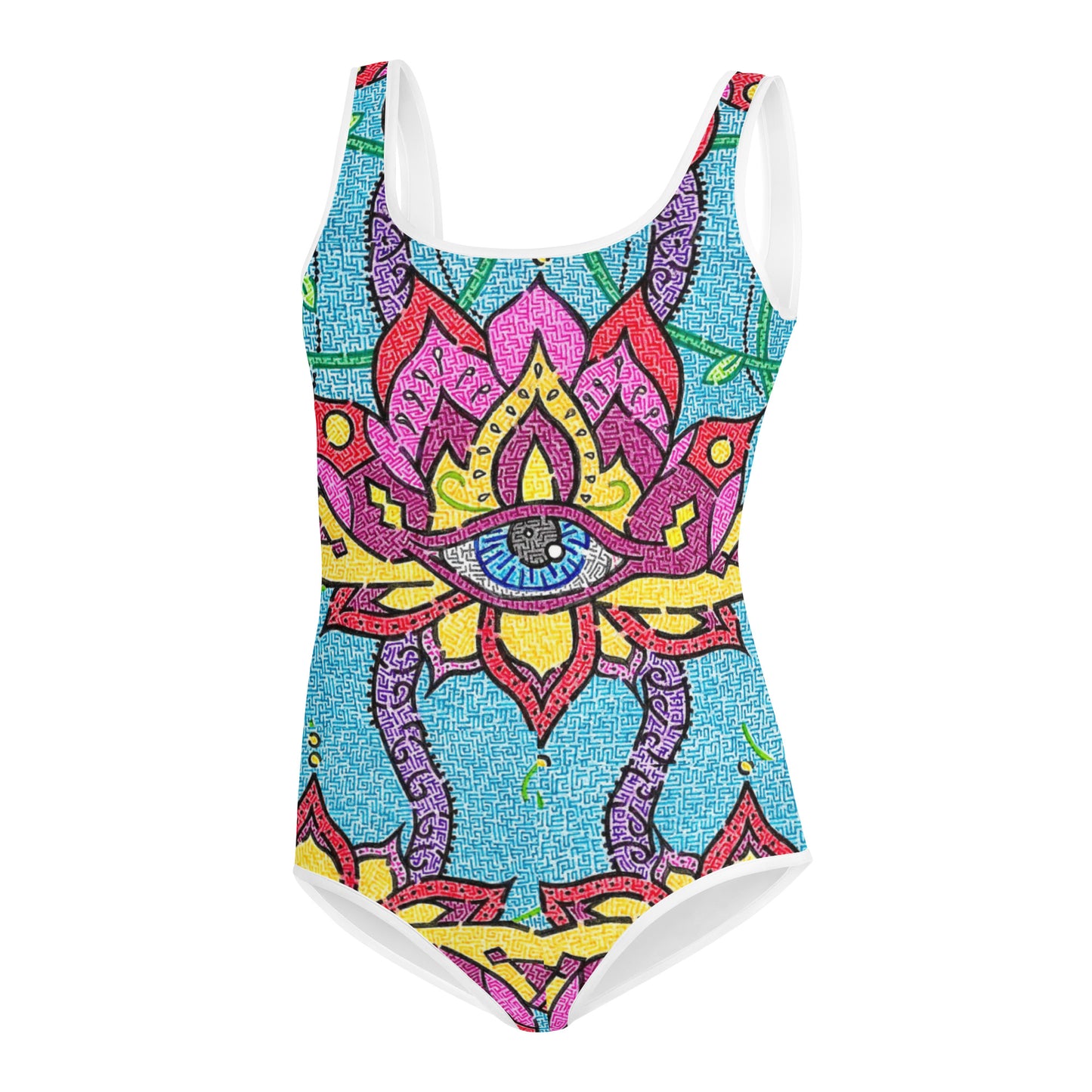 Mandala Maze Youth Swimsuit