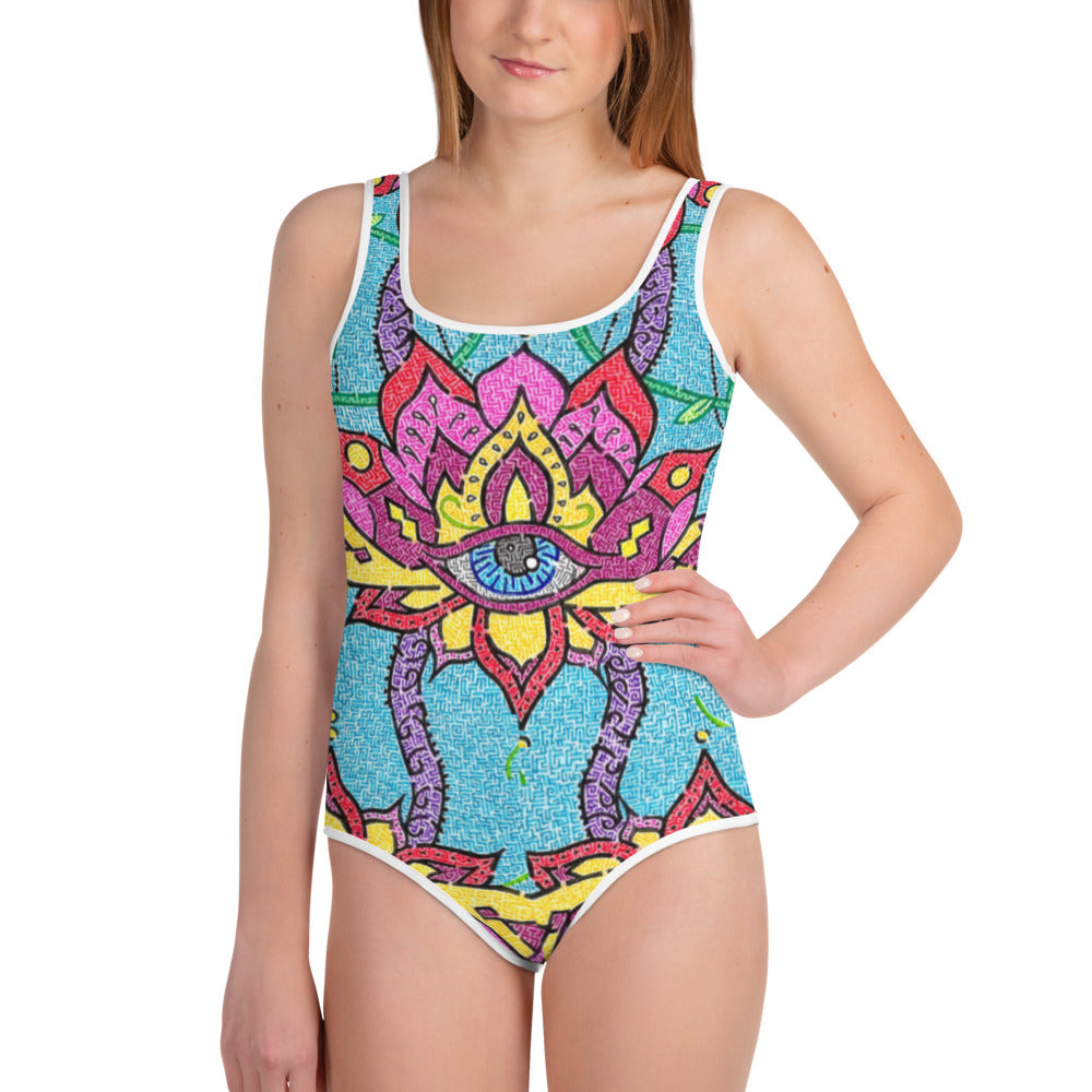 Mandala Maze Youth Swimsuit