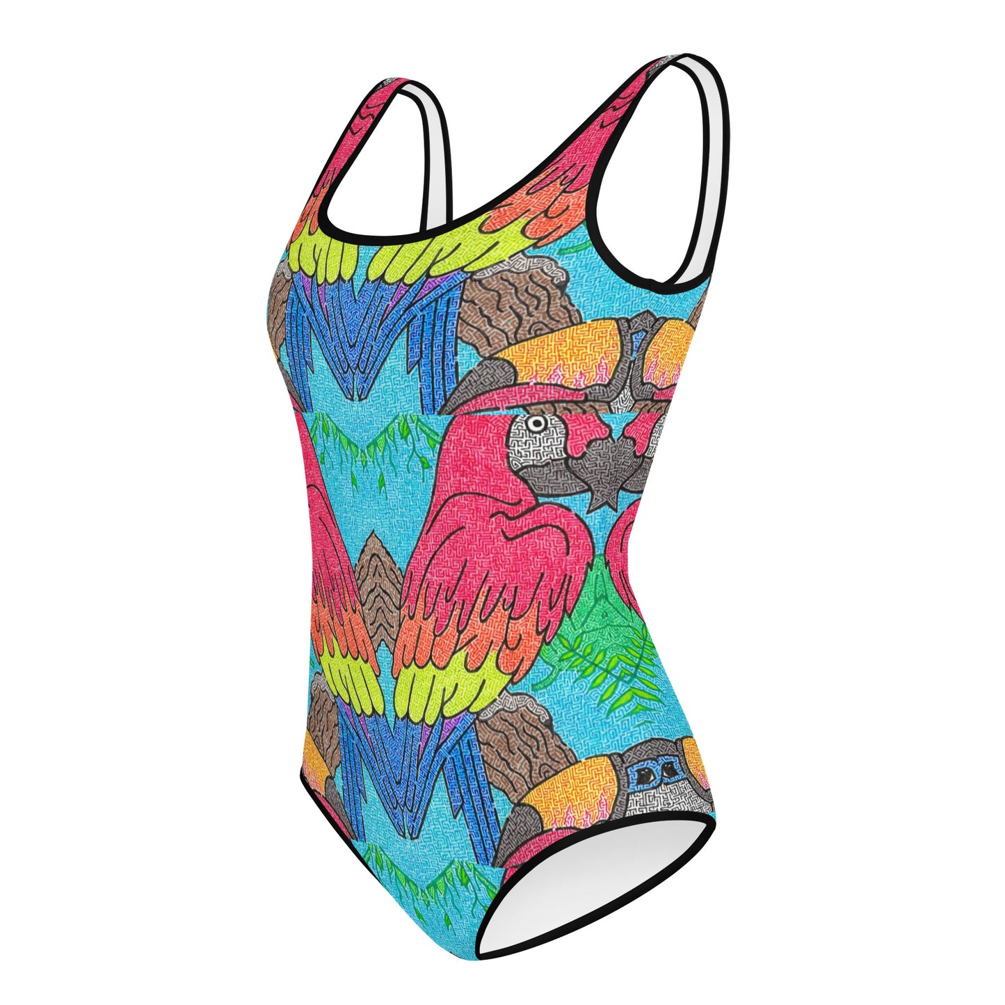 Parrot Maze Youth Swimsuit