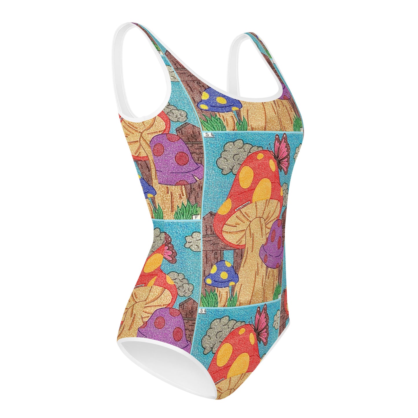 Mushrooms Maze Youth Swimsuit