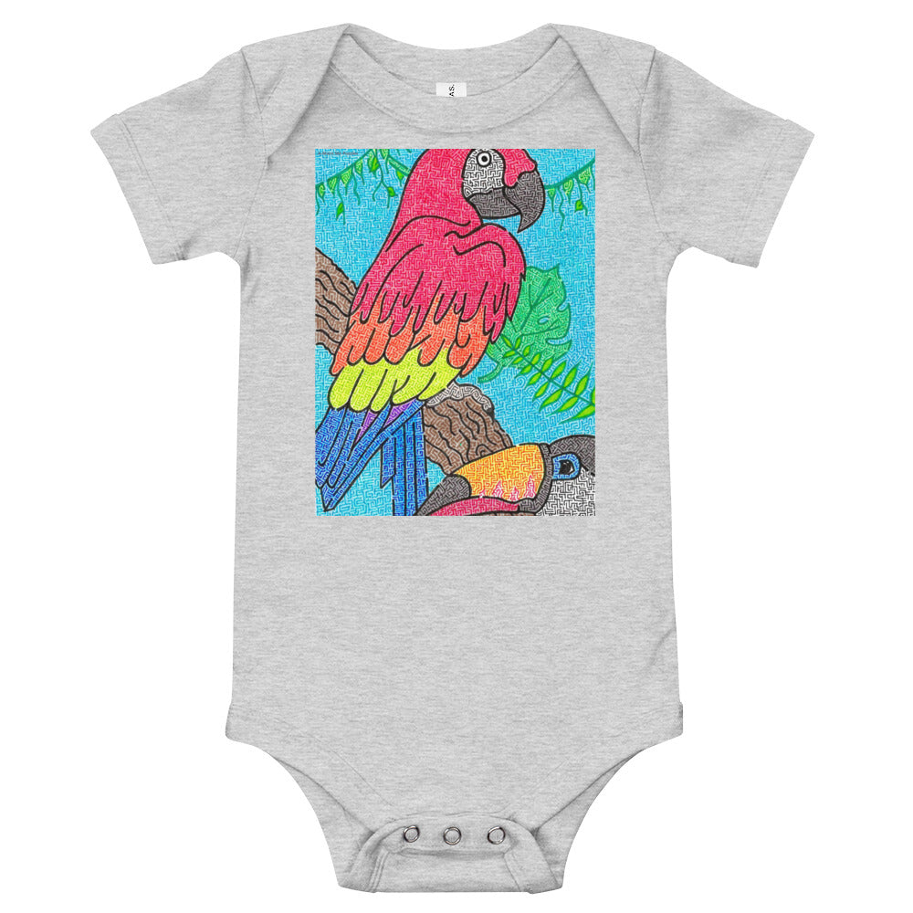 Parrot Maze Baby Bodysuit