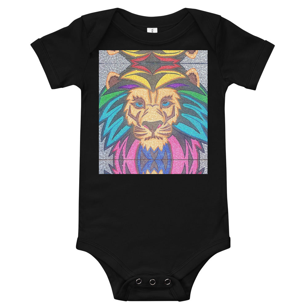 Lion Maze Baby Bodysuit