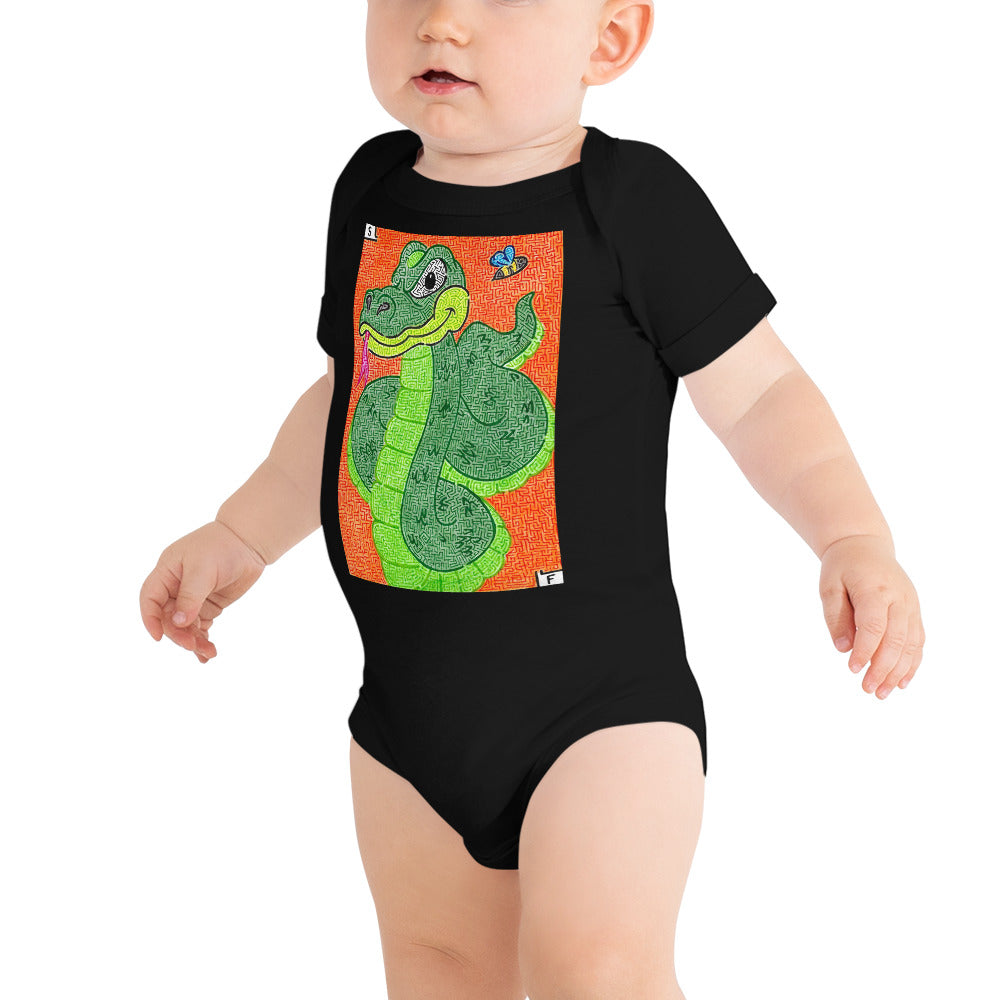 Snake Maze Baby Bodysuit