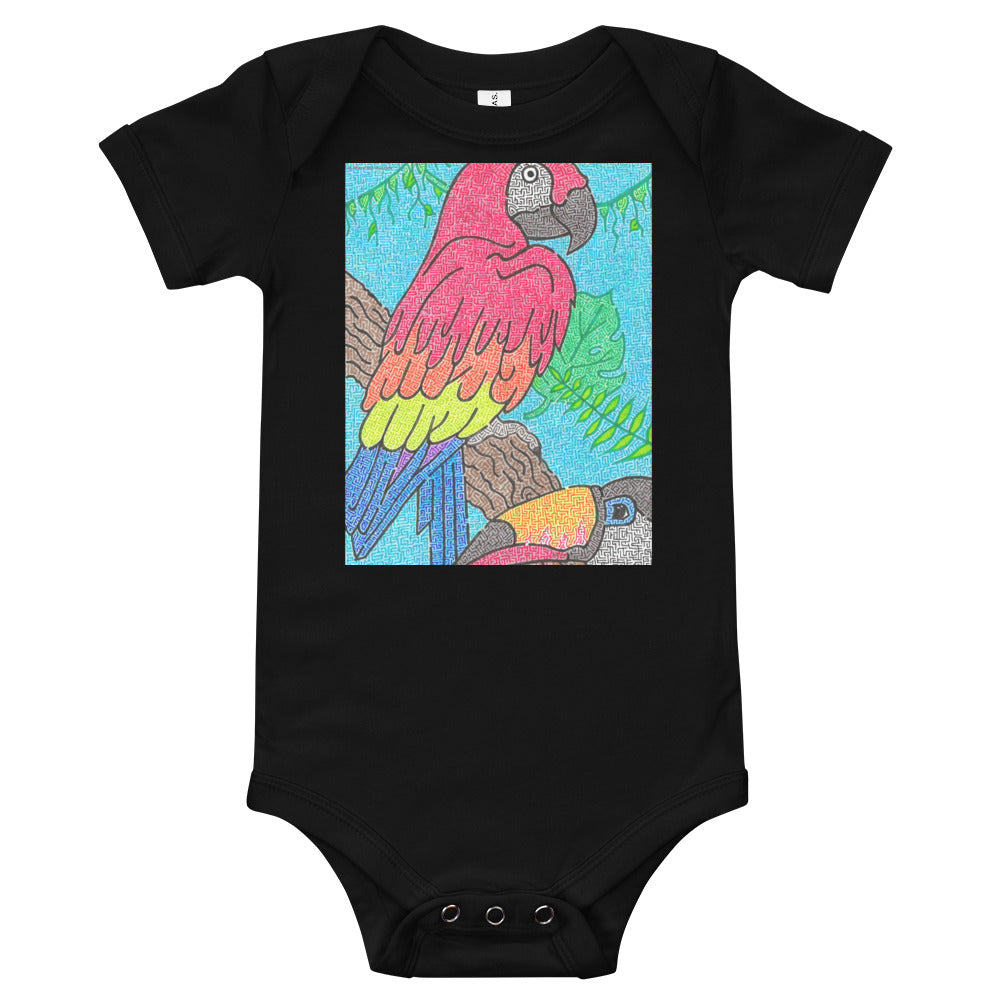 Parrot Maze Baby Bodysuit