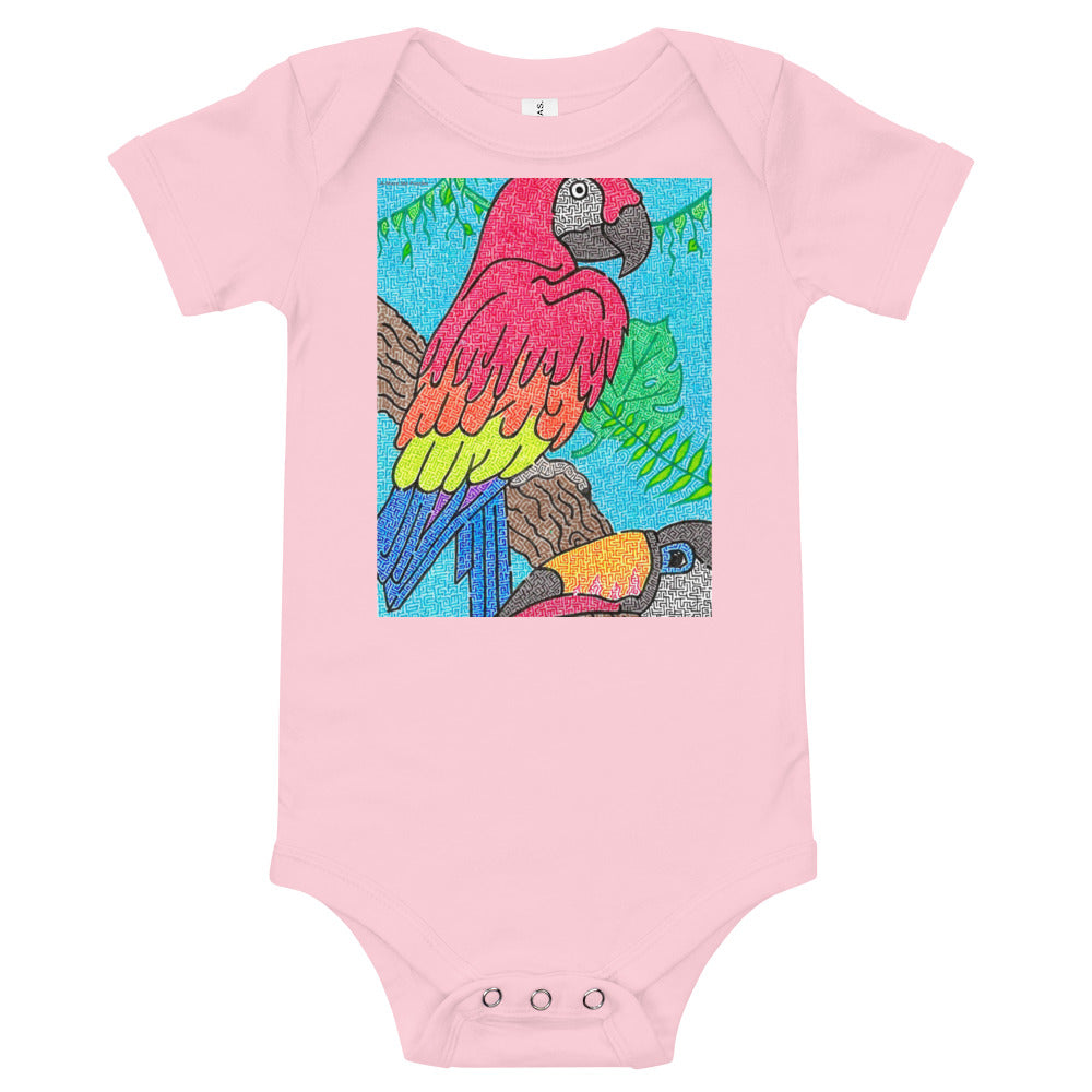 Parrot Maze Baby Bodysuit