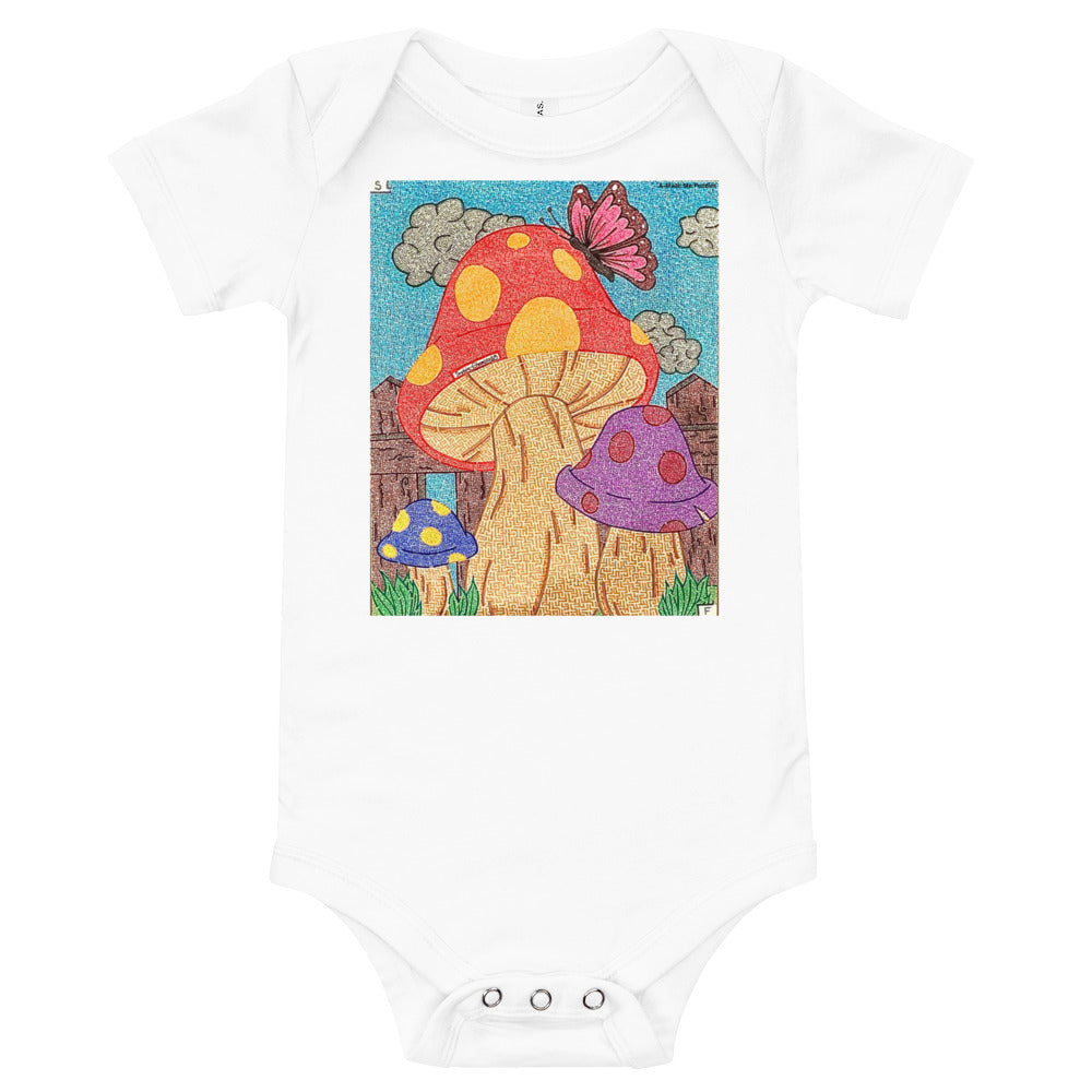 Mushrooms Maze Baby Bodysuit