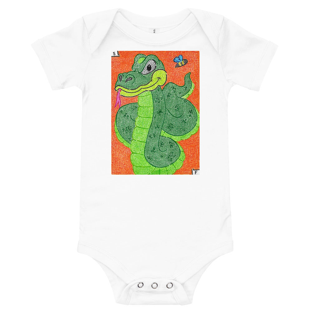 Snake Maze Baby Bodysuit