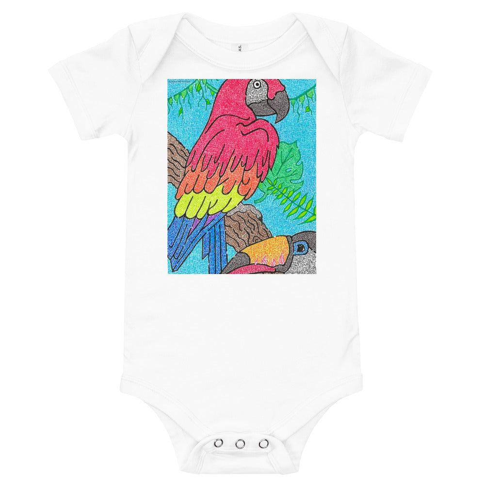 Parrot Maze Baby Bodysuit