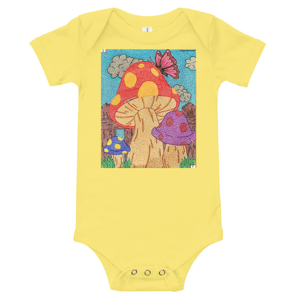 Mushrooms Maze Baby Bodysuit