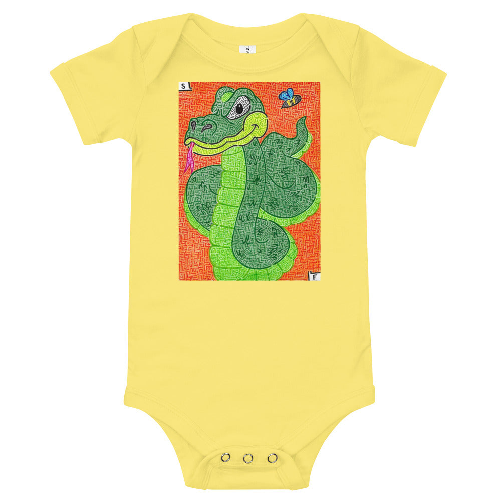 Snake Maze Baby Bodysuit