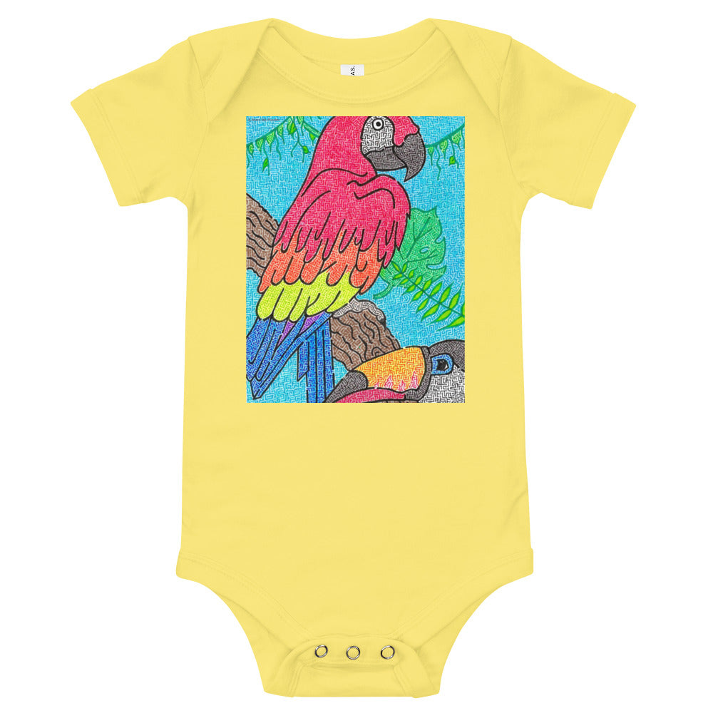 Parrot Maze Baby Bodysuit