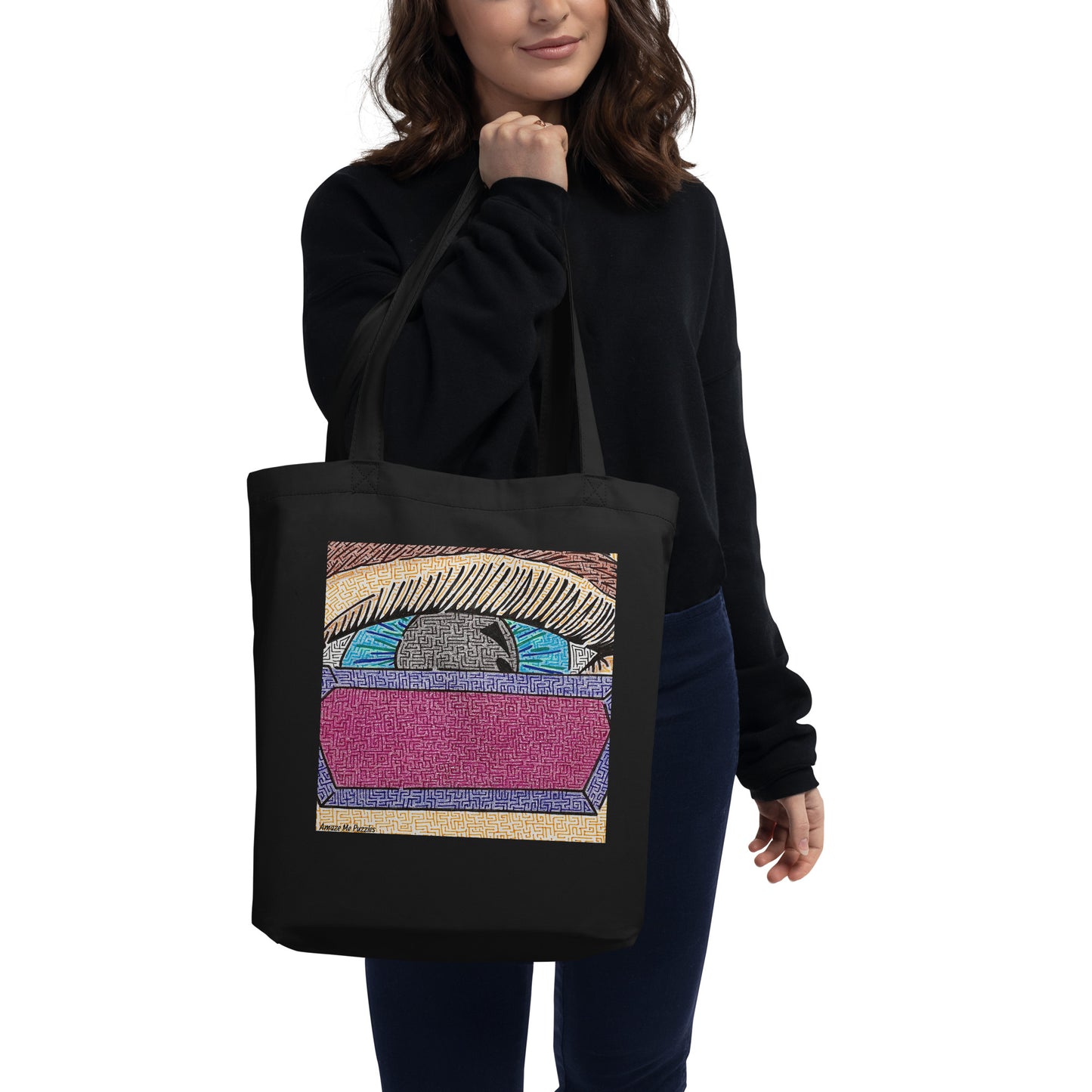 Eye Pop-Art Maze Eco Tote Bag