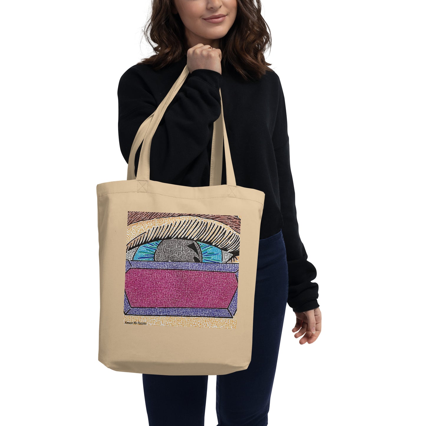 Eye Pop-Art Maze Eco Tote Bag