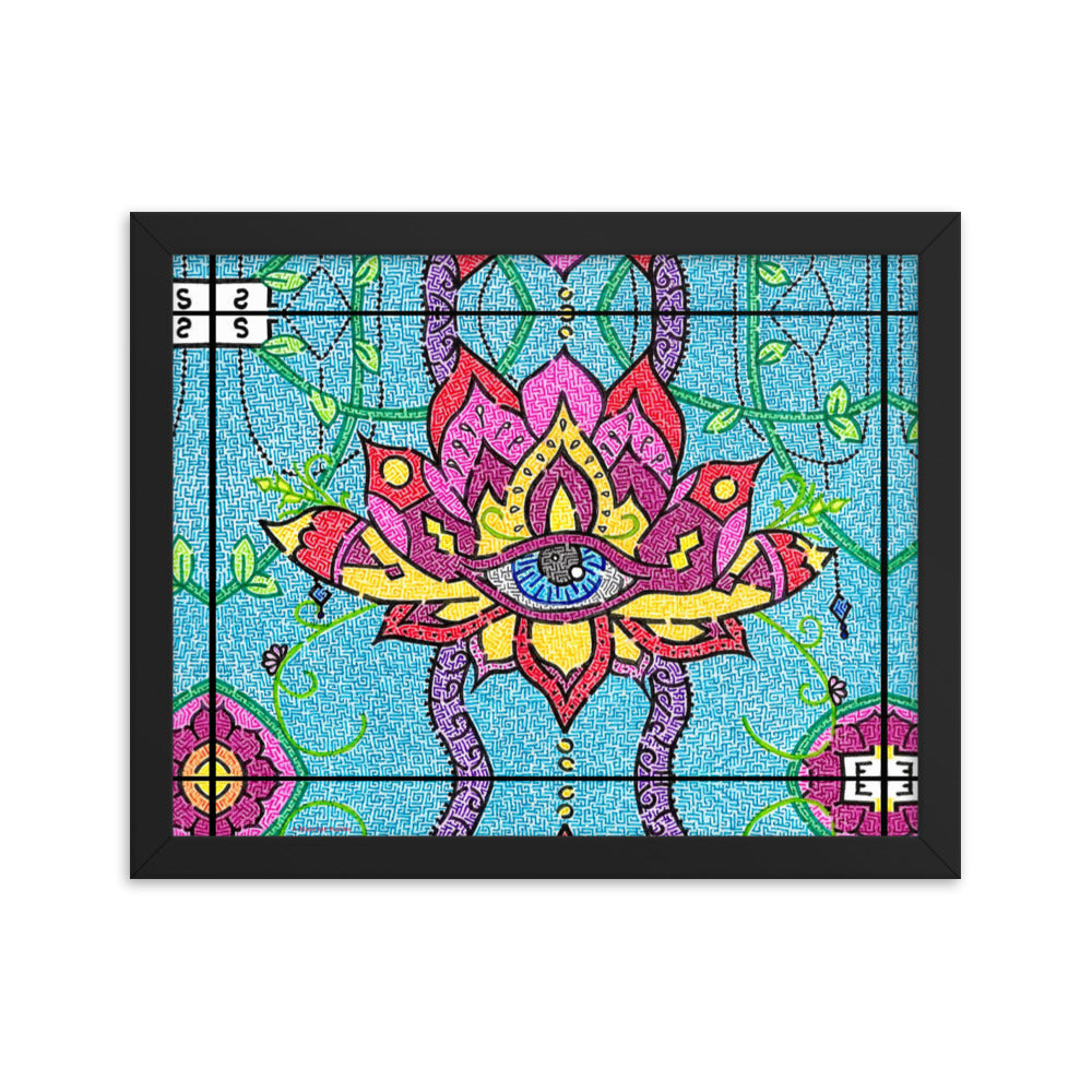 Mandala Maze Framed Poster