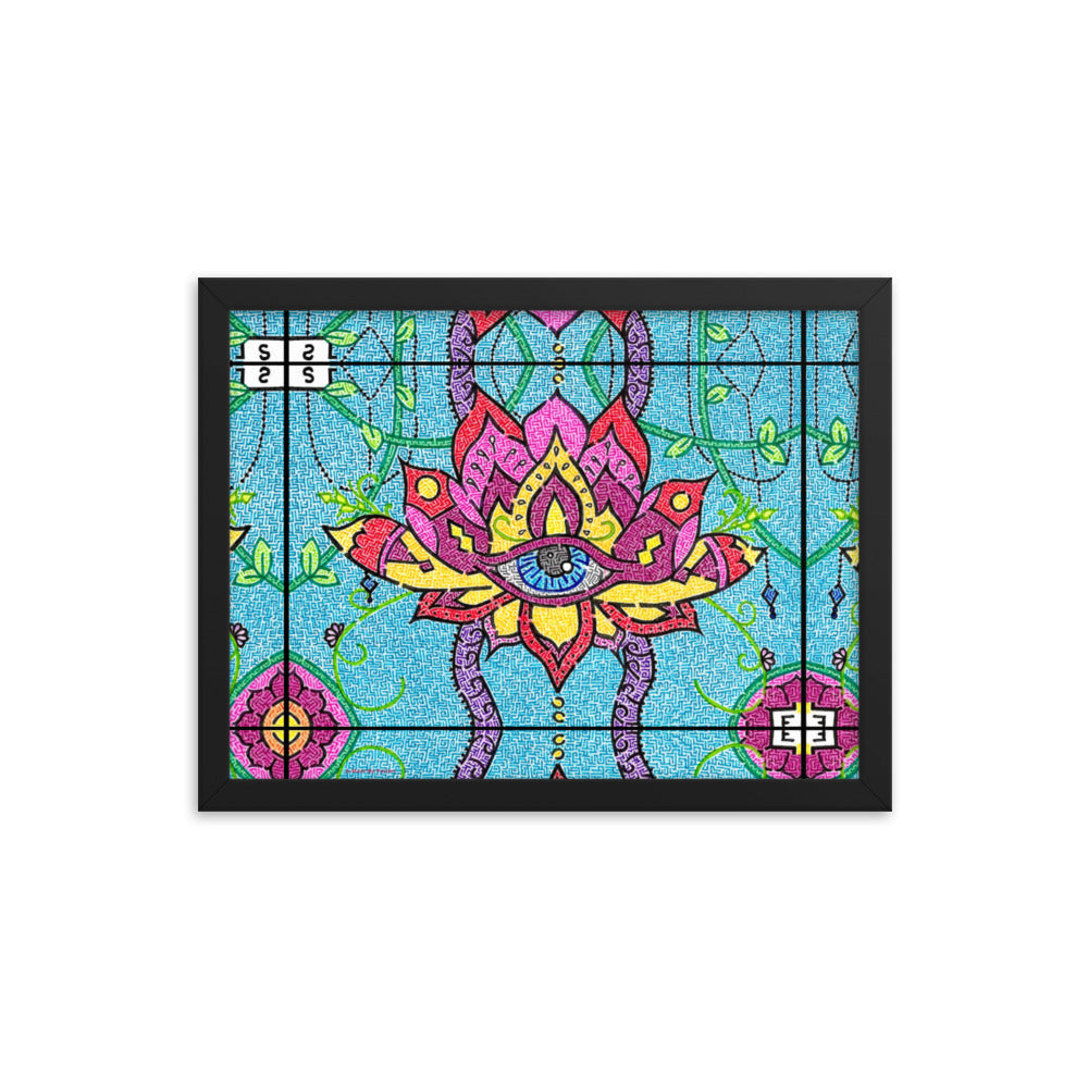 Mandala Maze Framed Poster