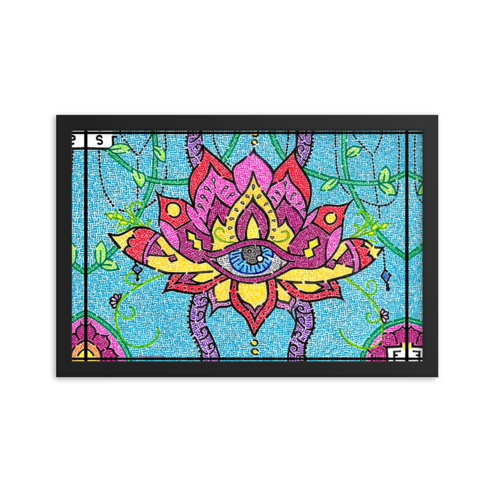 Mandala Maze Framed Poster