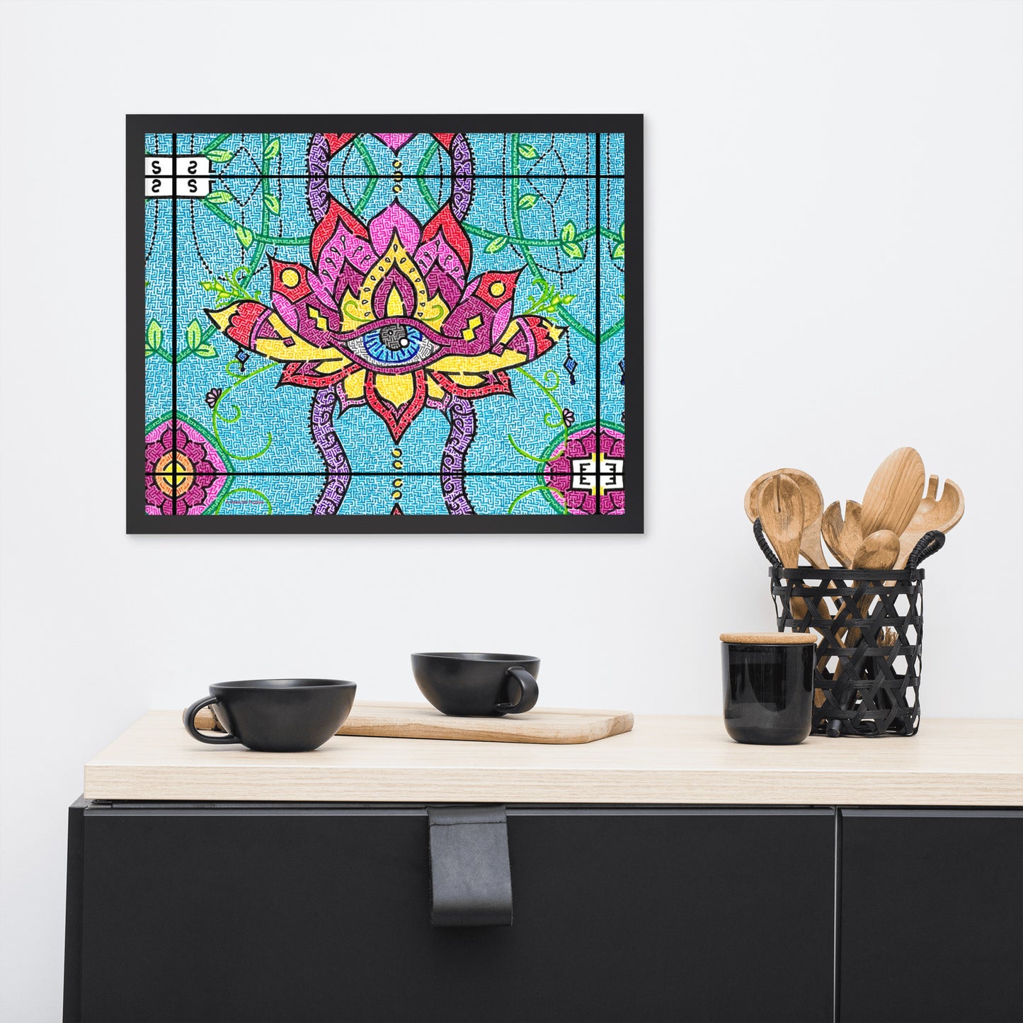 Mandala Maze Framed Poster