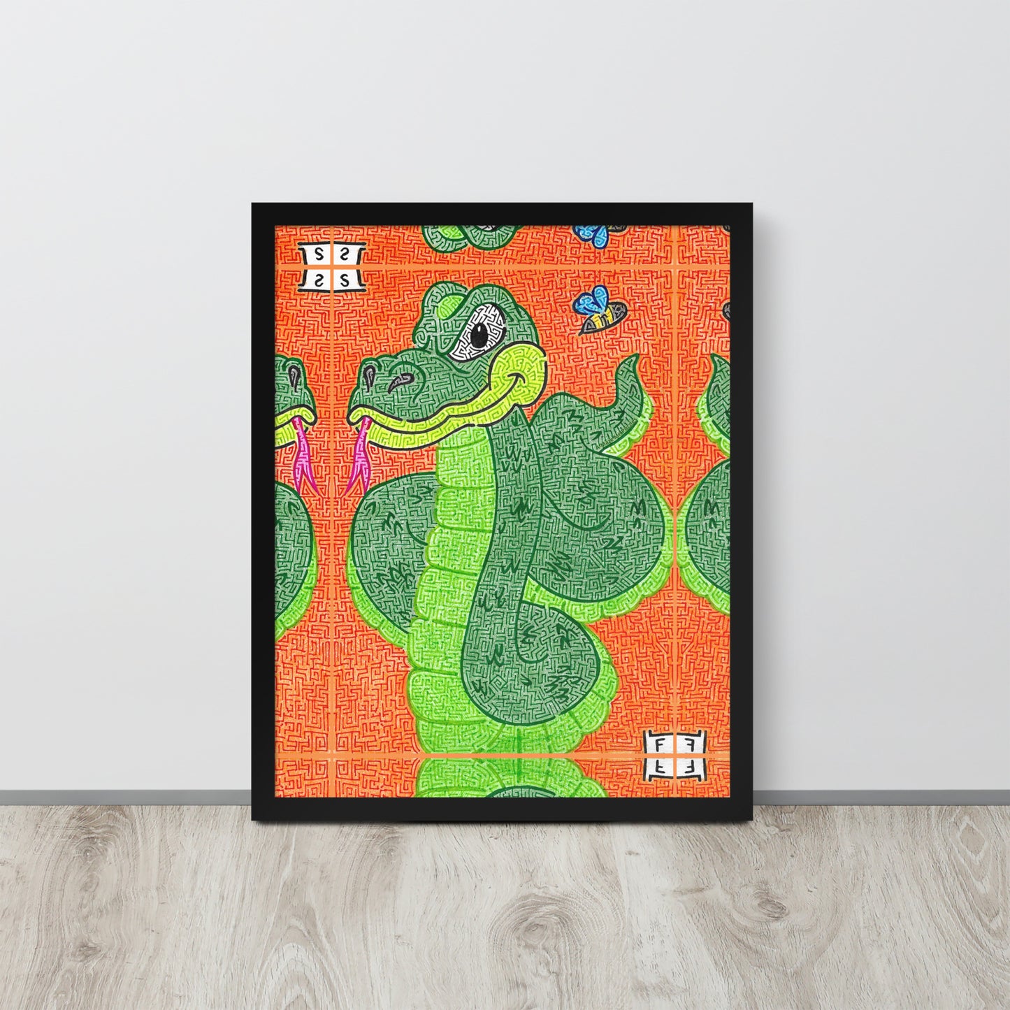 Snake Maze Framed Poster