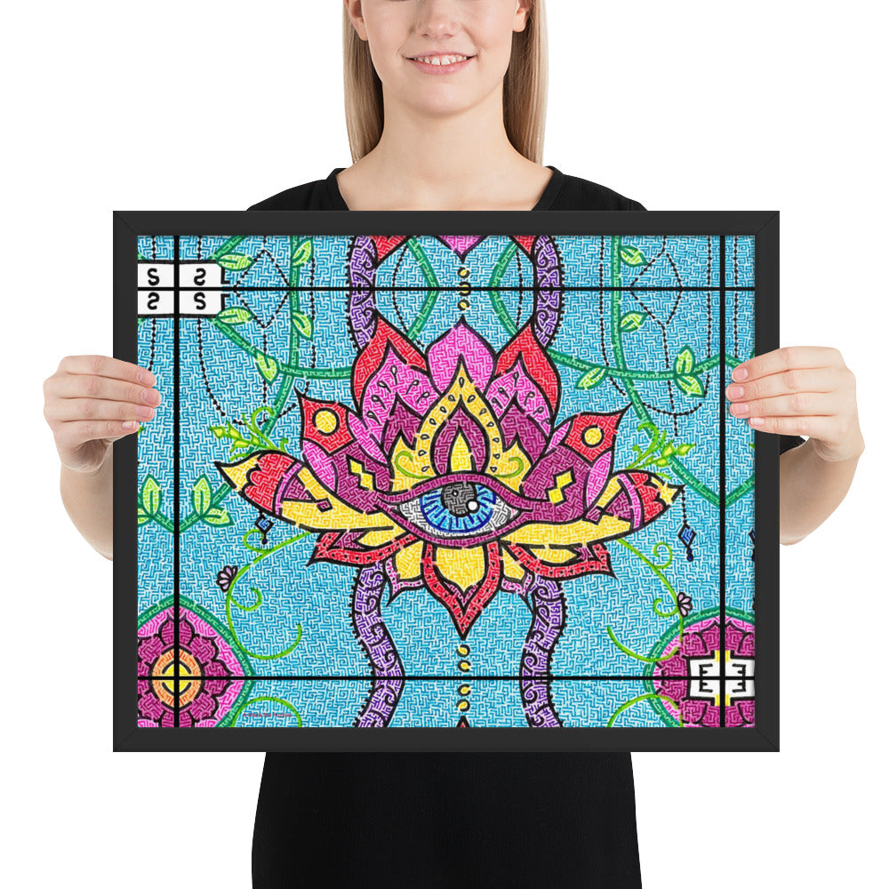 Mandala Maze Framed Poster