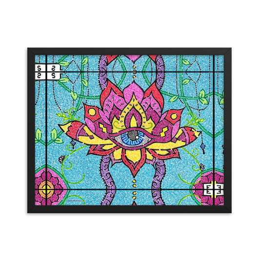 Mandala Maze Framed Poster