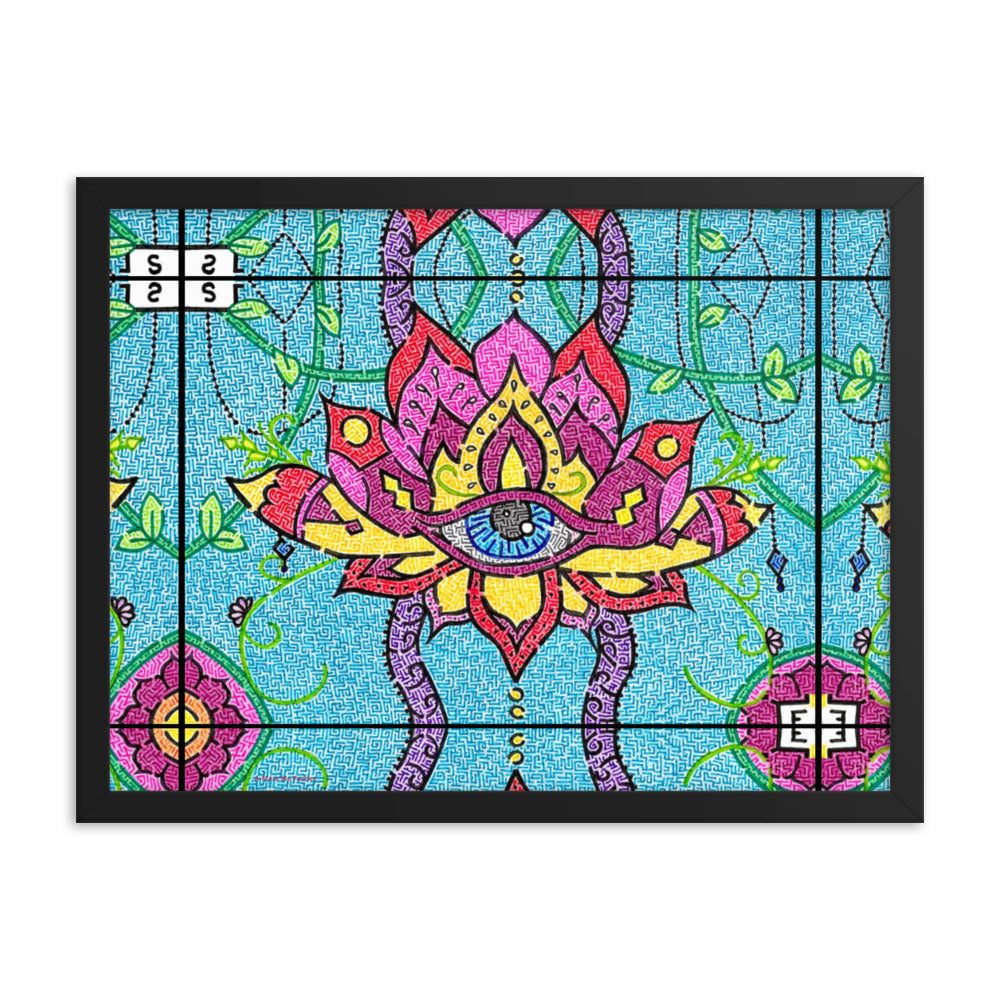 Mandala Maze Framed Poster