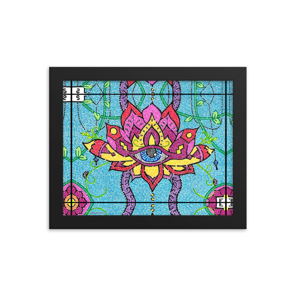 Mandala Maze Framed Poster