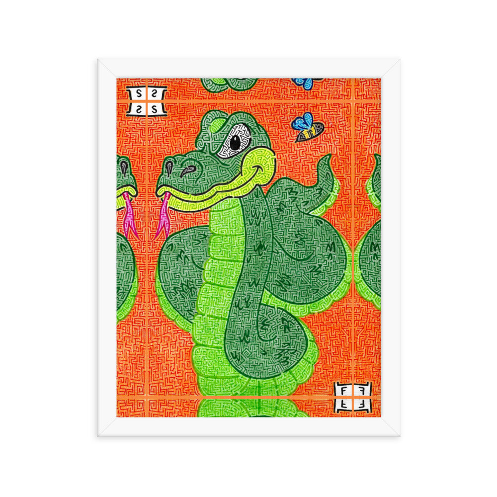 Snake Maze Framed Poster