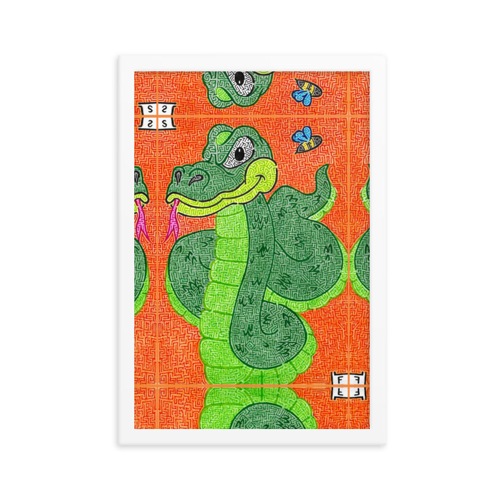 Snake Maze Framed Poster