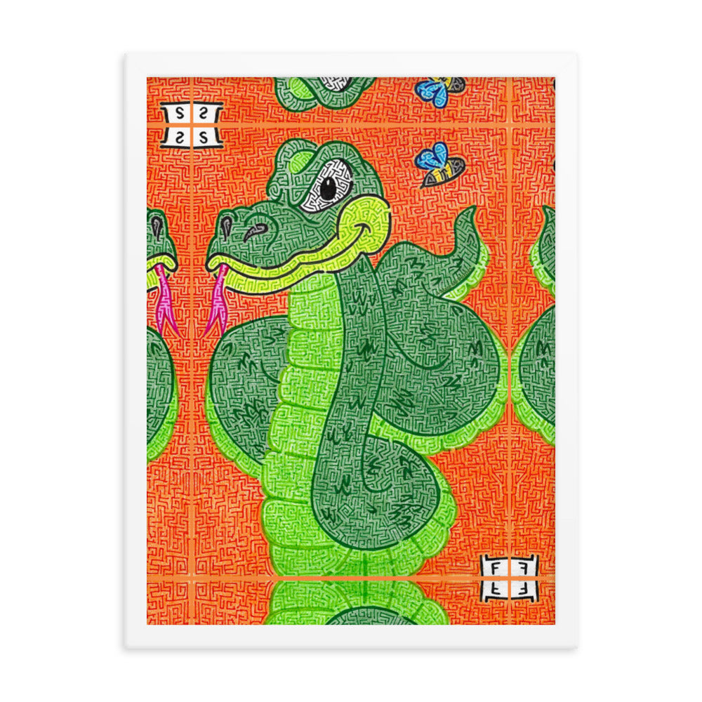 Snake Maze Framed Poster