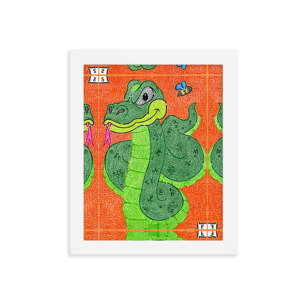 Snake Maze Framed Poster