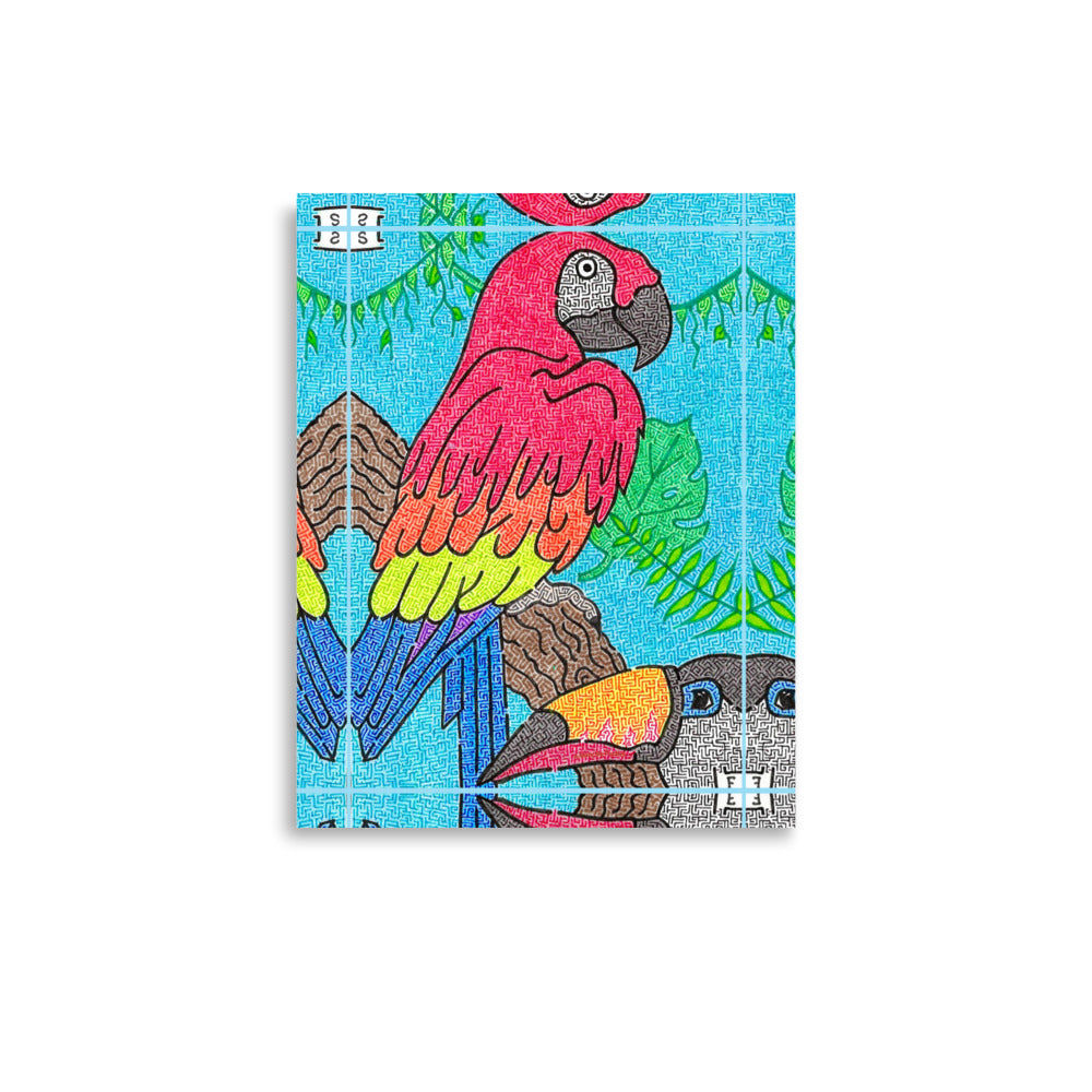 Parrot Maze Printed Poster