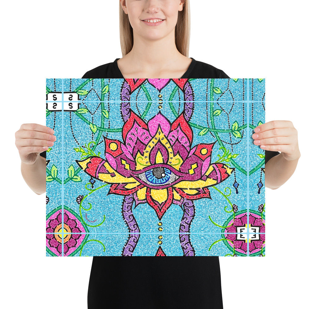 Mandala Maze Printed Poster