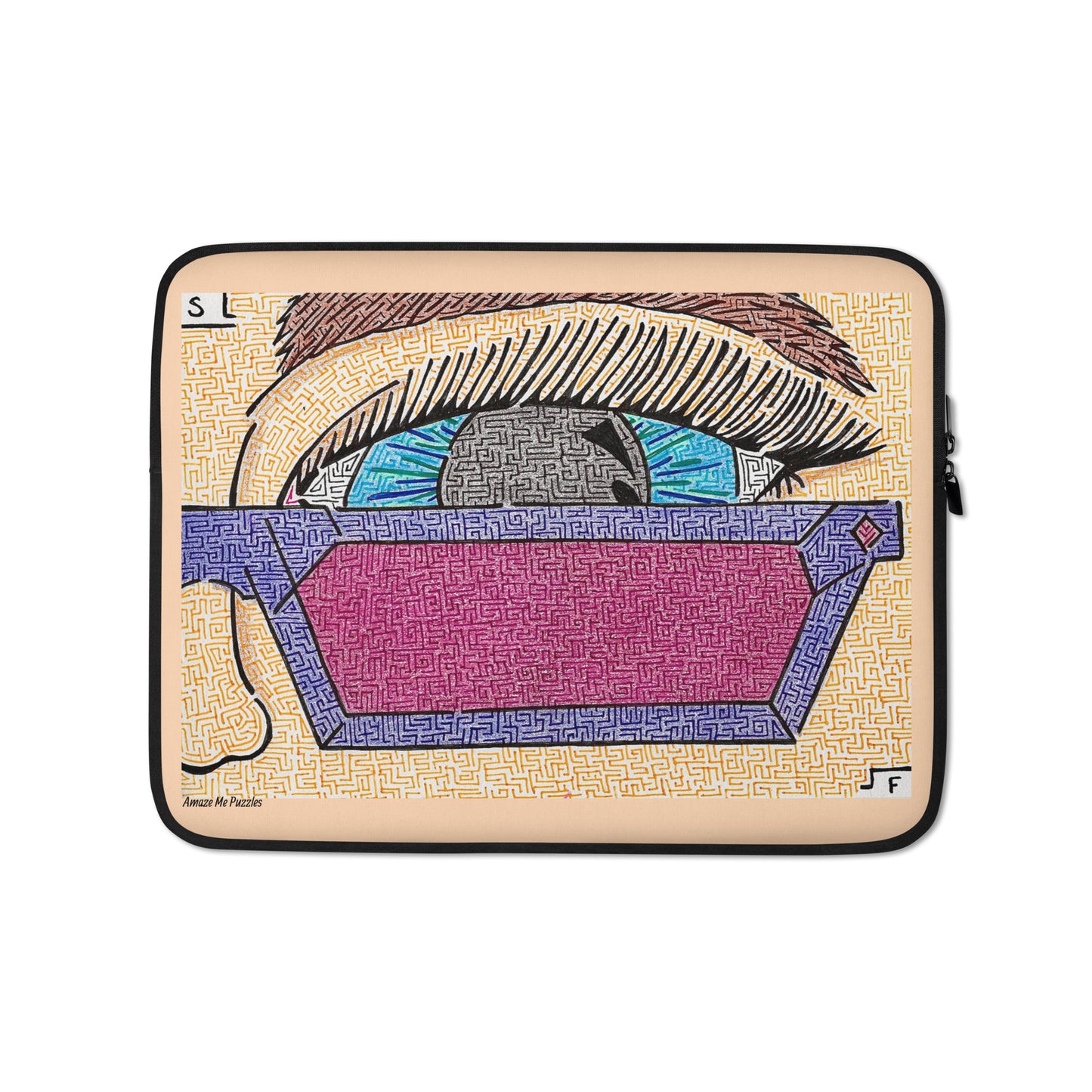 Eye Pop-Art Maze Laptop Sleeve