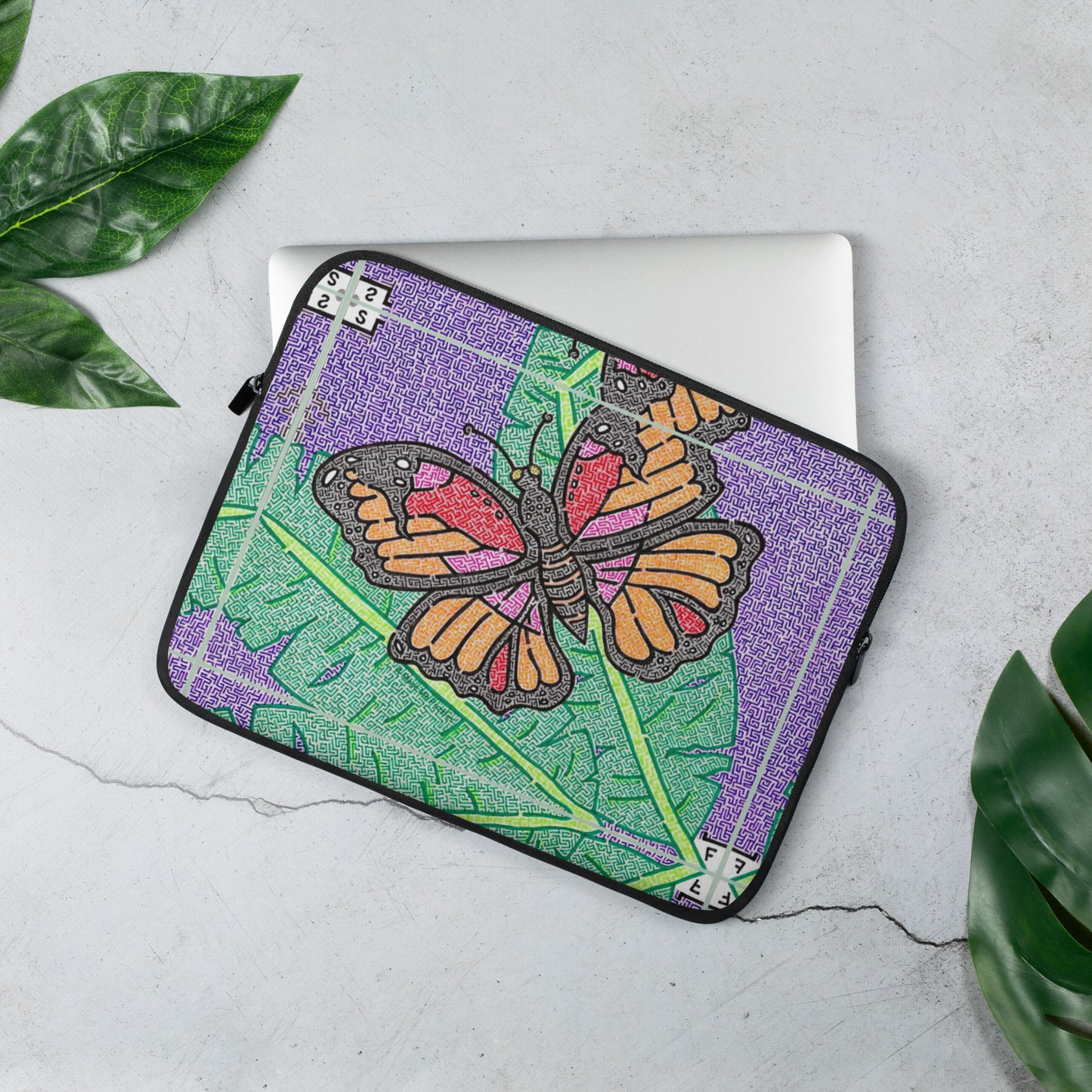 Butterfly Maze Laptop Sleeve