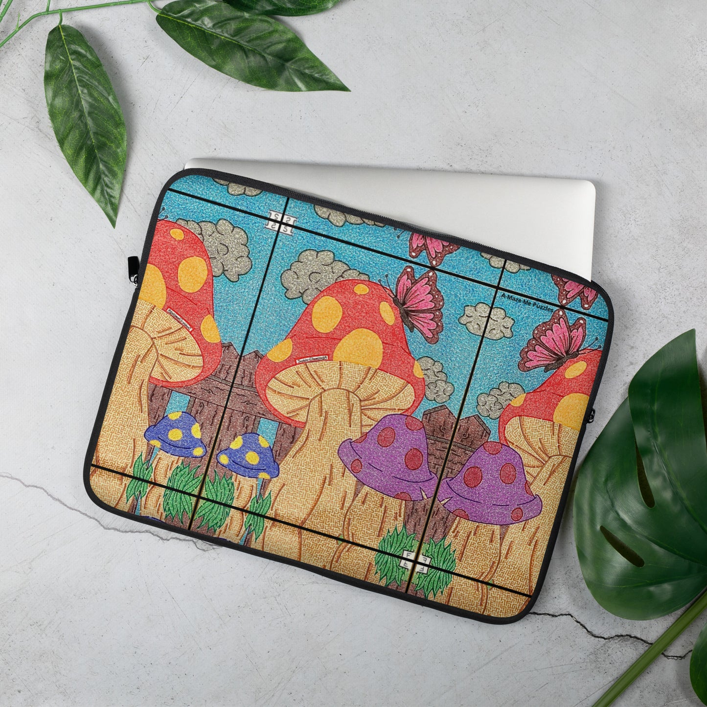 Mushrooms Maze Laptop Sleeve