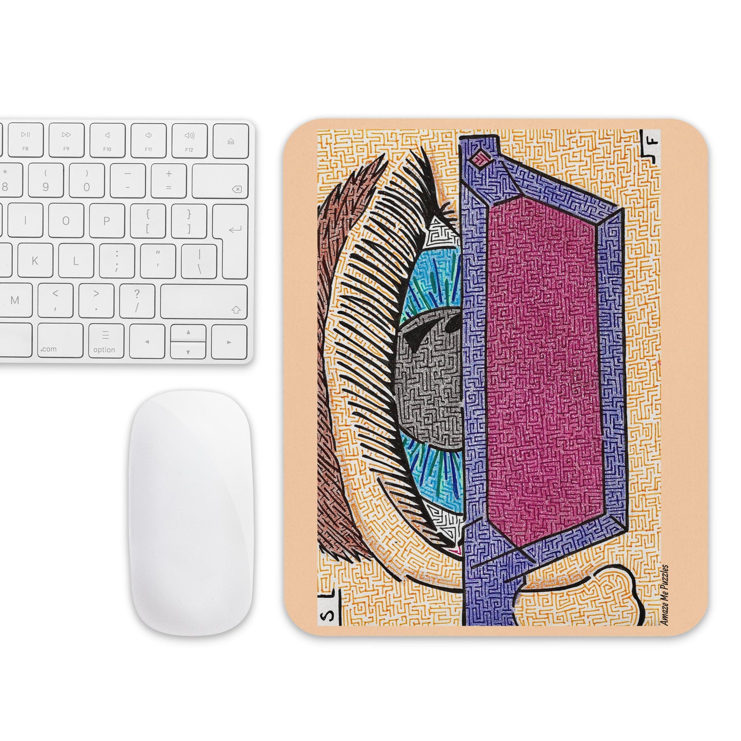 Eye Pop-Art Maze Mouse Pad