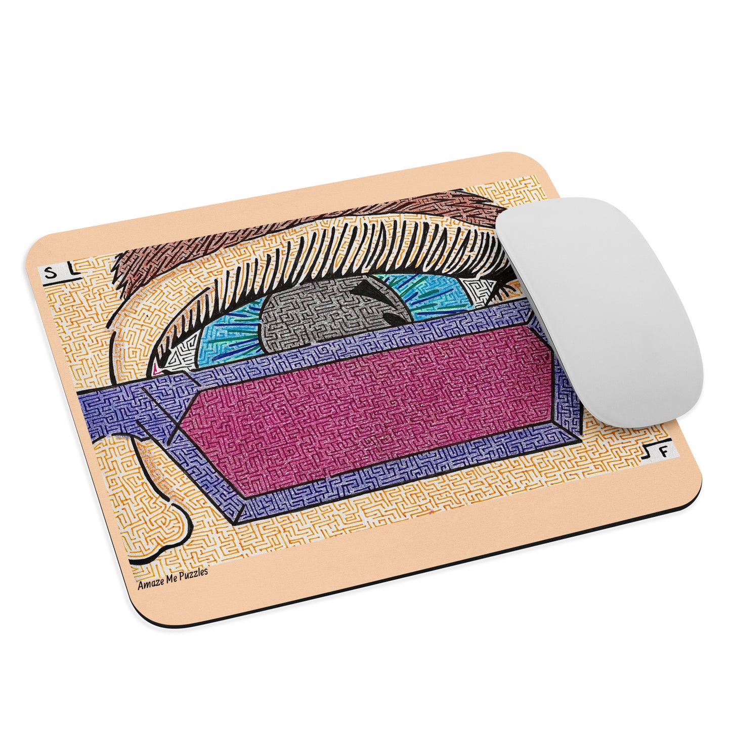 Eye Pop-Art Maze Mouse Pad