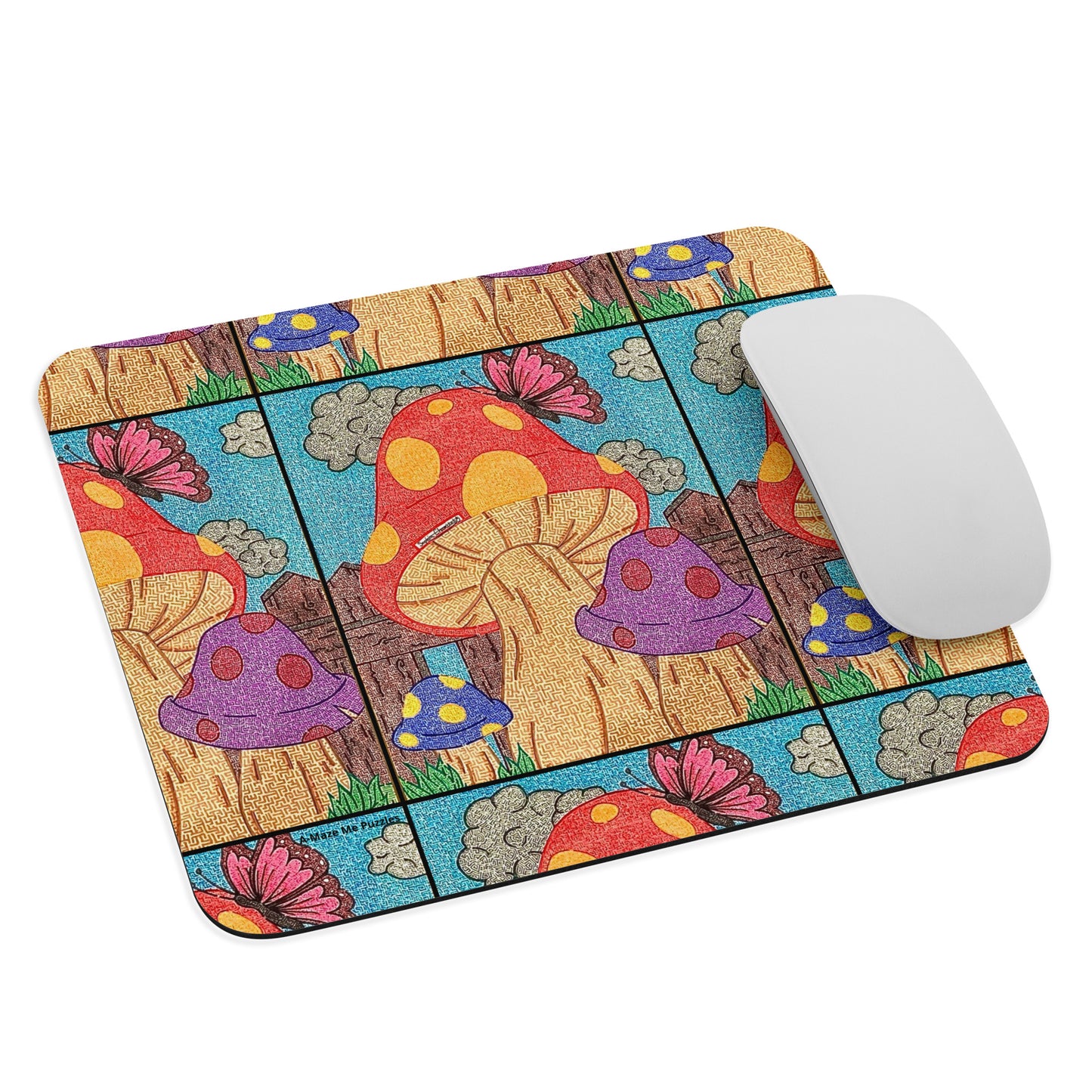 Mushrooms Maze Mouse Pad